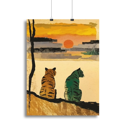 Resting Tigers Canvas Print or Poster