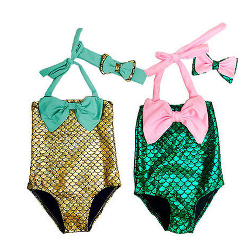 Toddler Kids Girls Mermaid Bikini Swimwear