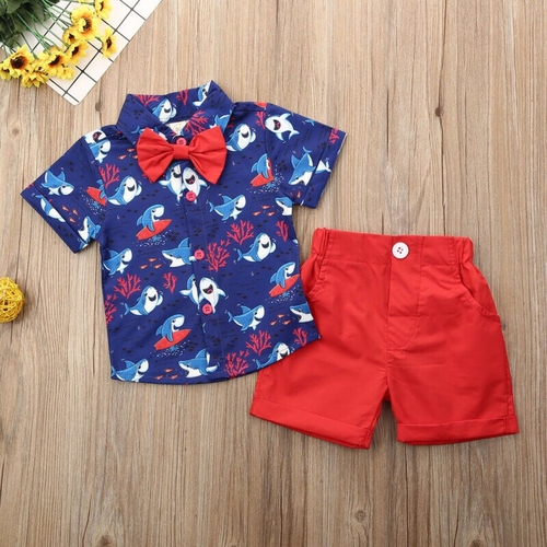 Pudcoco 2PCS Toddler Kids Baby Boy Gentleman Shirt