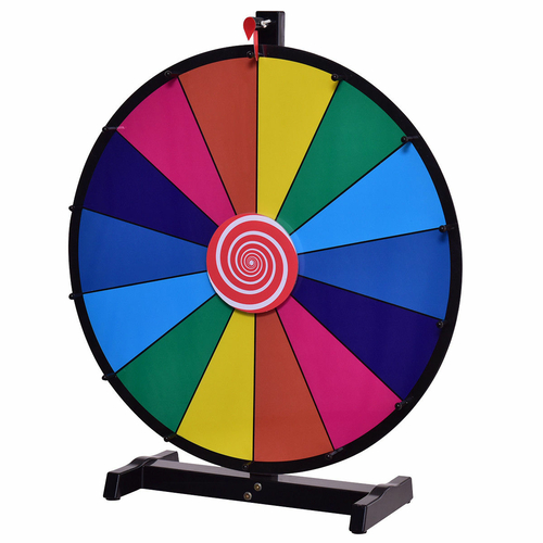 24" Colour Spinning Tabletop Prize Wheel