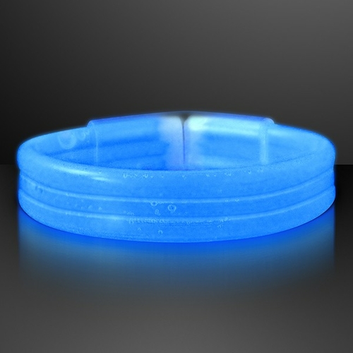 Blinkee 1145051 Wide Glow Stick 8 in. Bracelet, Blue - Pack of 30
