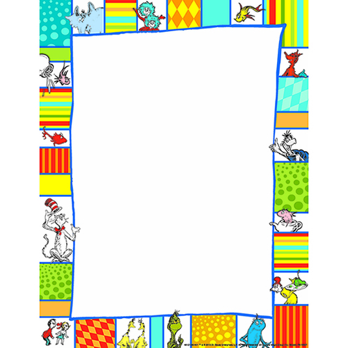 Dr Seuss Shapes Computer Paper