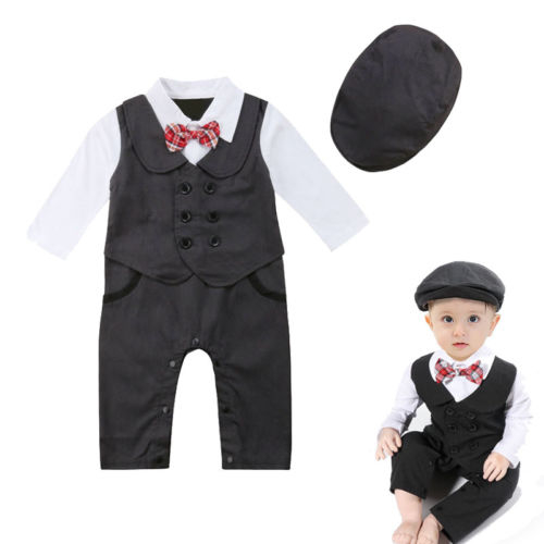 Infant Baby Boy Party Gentleman Clothes Long