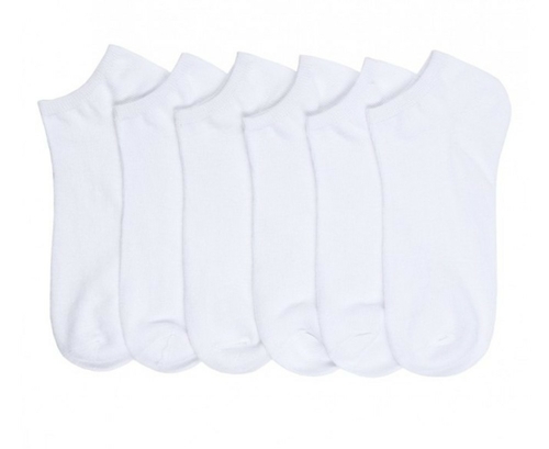 Adult Unisex White Lightweight No Show Socks - Size 9-11