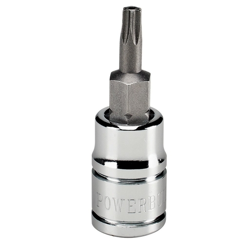 Powerbuilt 1/4in Drive Tamper Proof Star Bit Socket T 15 - 648497