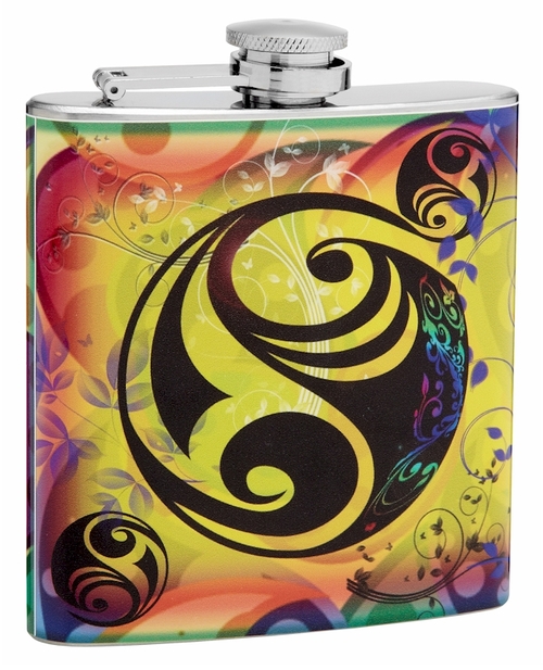 6oz Yin Yang Hip Flask