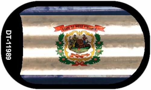 Smart Blonde DT-11989 West Virginia Corrugated Flag Novelty Dog Tag Ne