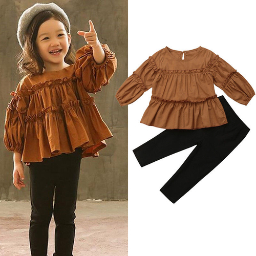 1 6Y Fashion Pretty Autumn Toddler Baby Girls 2PCS