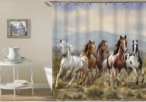 Wild Horses Shower Curtain