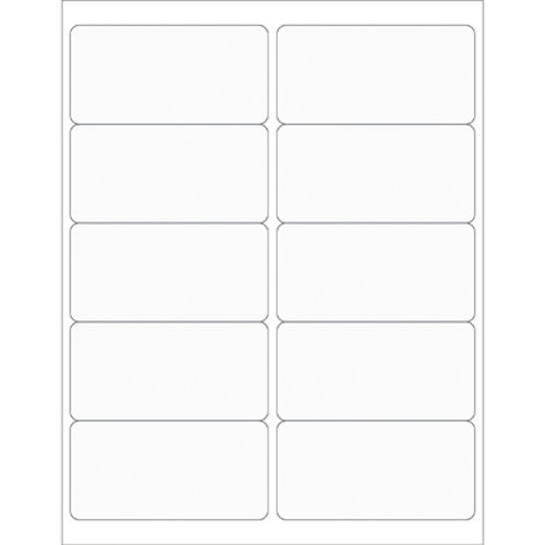 Box Partners LL223CL 4 x 2 in. Clear Rectangle Laser Labels - Pack of 