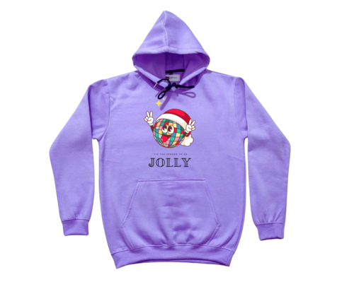 Stylist Lavender Hoodie with printed design-The season to be