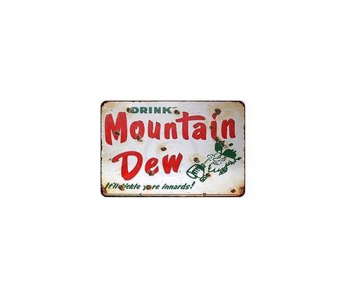 Mountain Dew Retro Metal 8 x 12 inch Tin Sign (Cop