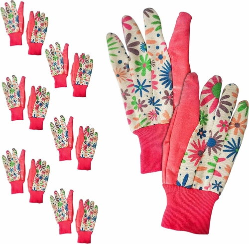 PUREVACY Garden Gloves, Work Gloves Women Style, Polyester and Cotton