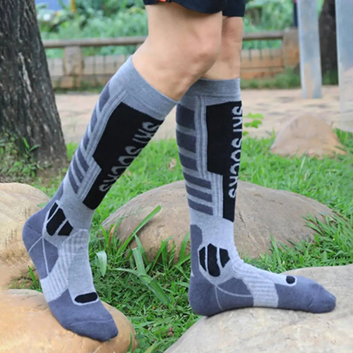 New Merino wool skiing socks with thickened towel bottom for men and