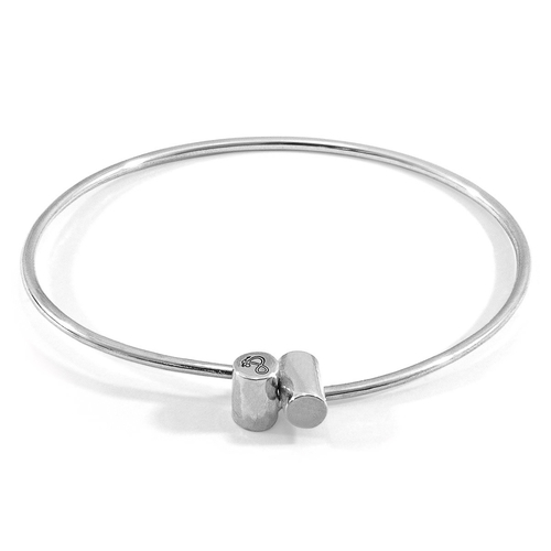 Wynne Capsule Midi Geometric Silver Bangle