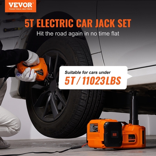 VEVOR Electric Car Jack, 5 Ton/11023 LBS Hydraulic Jack with Electric