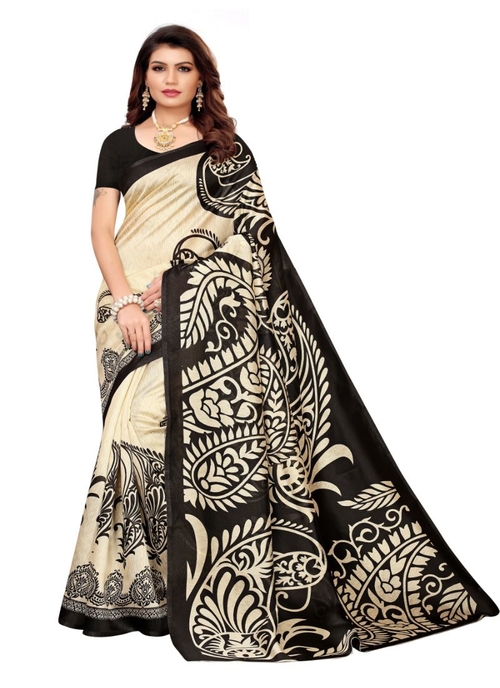 Generic Women's Art Silk Saree (Multi, 5-6 Mtrs)