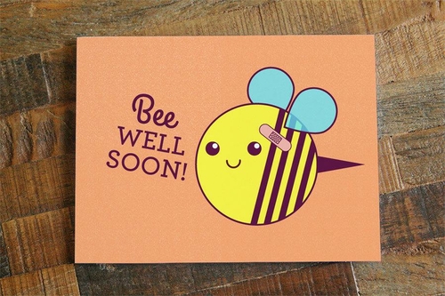 Get Well Soon Card "Bee Well Soon"