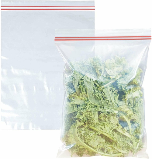 Pack of 100 Clear Freezer Food Zipper Bags 7 x 8 Seal Top Polyethylene