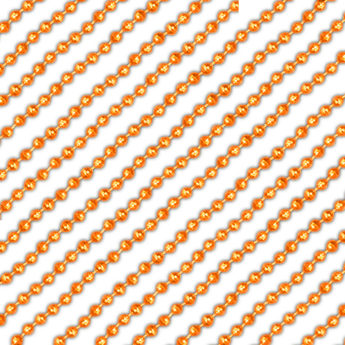 Blinkee 597388 Round Disco Bead Necklace, Orange - Pack of 12