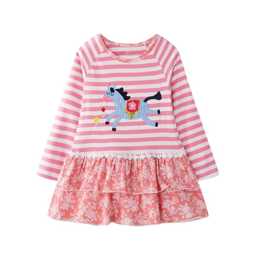 Small medium size children's pony print striped