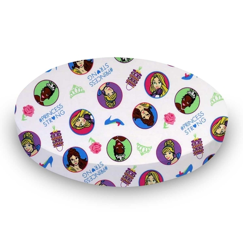 SheetWorld Fitted Oval Crib Sheet Fits Stokke Mini - 100% Cotton