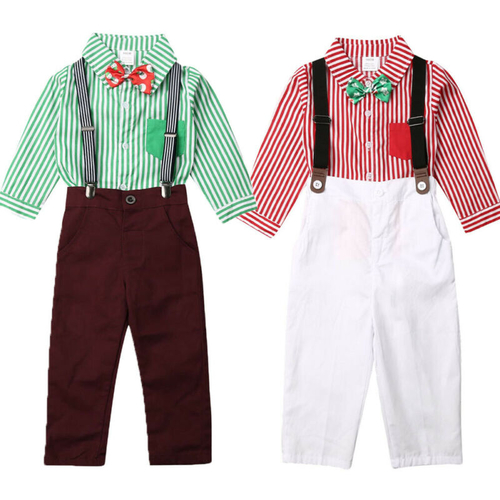 2Pcs Kids Baby Boys Christmas Suit Clothes Sets