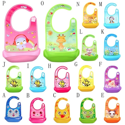 Cute Kid Infant Baby Bibs Cartoon Pattern Soft