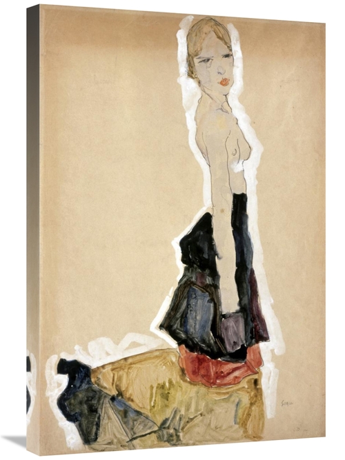 Global Gallery GCS-282809-30-142 30 in. Knieendes Madchen Mit Spanisch