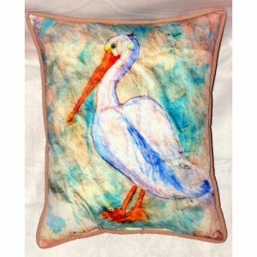 Betsy Drake ZP948 Pelican on Rice Indoor & Outdoor Throw Pillow- 20 x 