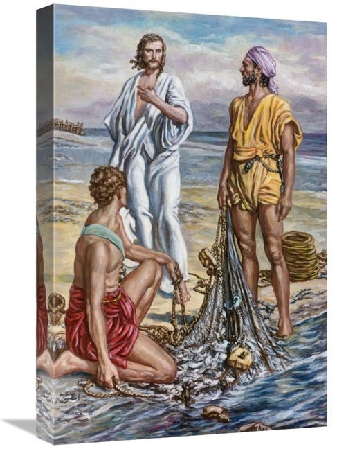 Global Gallery GCS-278444-22-142 22 in. Jesus & The Fishermen Art Prin