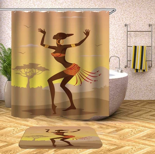 Dancing African Woman Shower Curtain