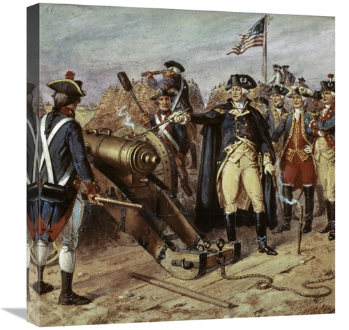 Global Gallery GCS-279024-22-142 22 in. Washington Firing First Shot a