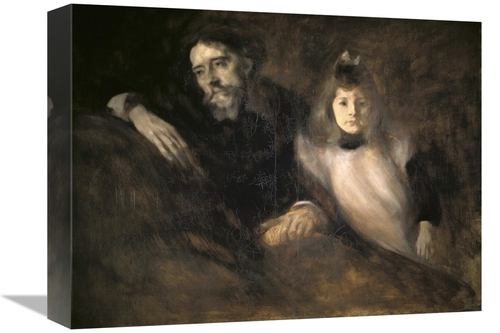 Global Gallery GCS-276985-16-142 16 in. Alphonse Daudet & His Daughter