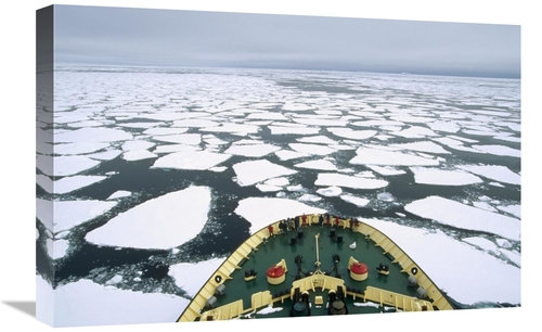 Global Gallery GCS-452380-1624-142 16 x 24 in. Tourists on Russian Ice