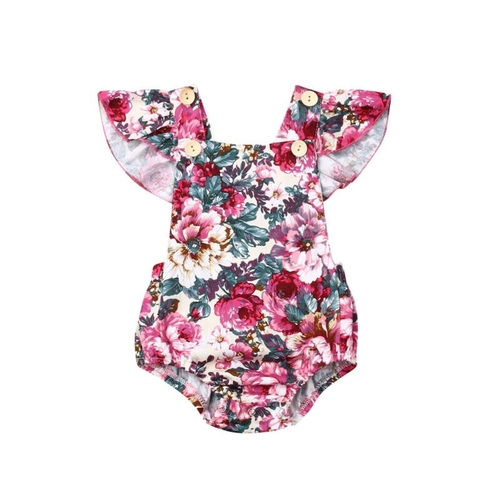 Newborn Infant Baby Girl Bodysuit Summer