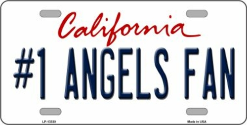 Smart Blonde LP-13330 6 x 12 in. Number 1 Angels Fan Novelty Metal Lic