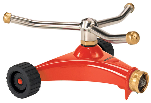 Dramm 7306426 Metal Wheeled Whirling Sprinkler - Red