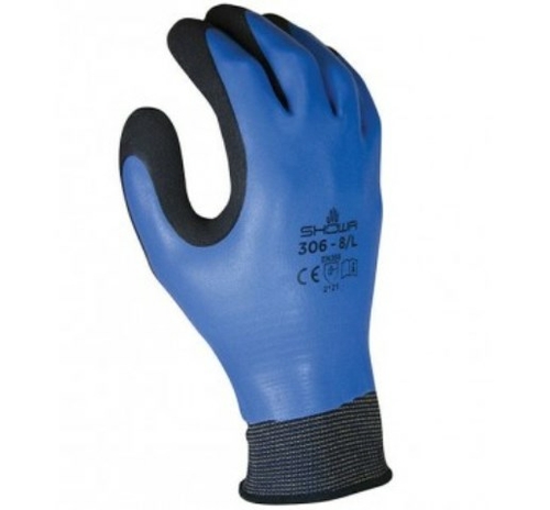 Showa 306M-07.RT Universal All Purpose Work Gloves  Blue - Medium