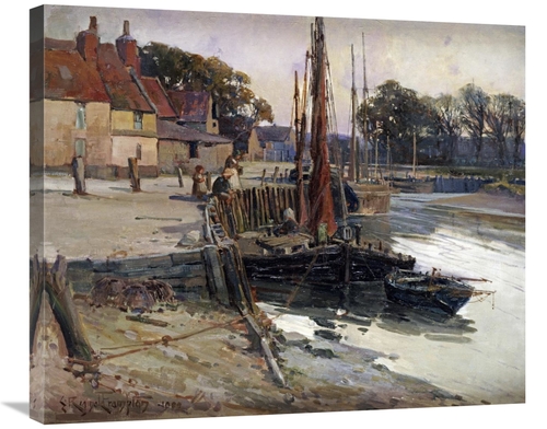 Global Gallery GCS-266338-30-142 30 in. A Cornish Fishing Village Art 