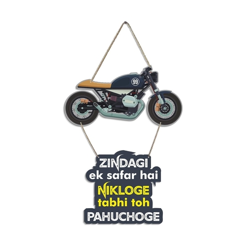 "ZINDAGI EK SAFAR HAI"Designer Wooden Wall Hanging with Quotes for