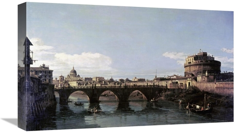 Global Gallery GCS-276704-22-142 22 in. View of the Tiber with the Cas