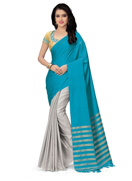 Generic Women's Handloom Cotton Soft Silk Saree