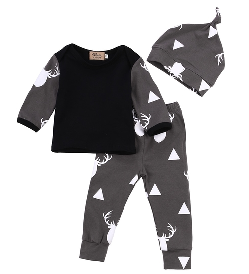 Newborn Baby Boys Clothes Deer Tops T-Shirt