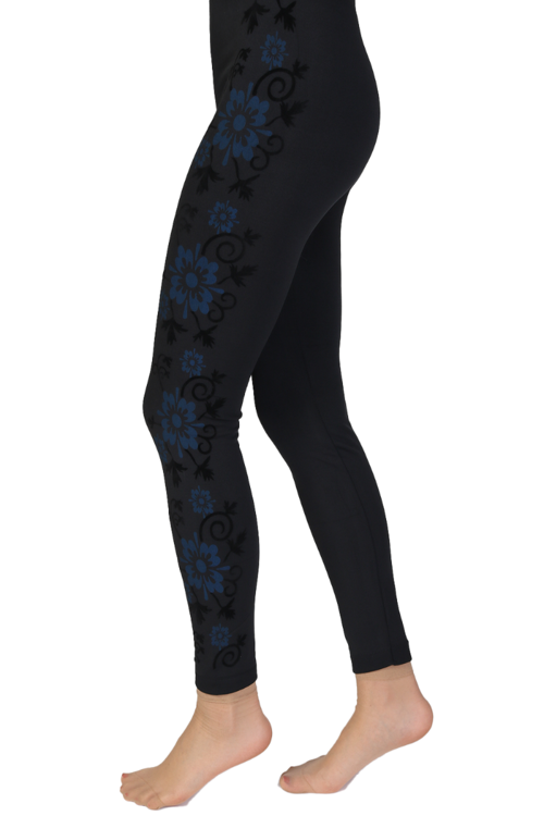 DARJA leggings with a beautiful blue pattern