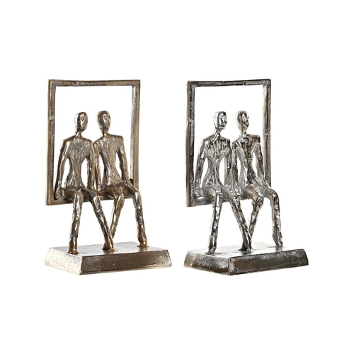 Decorative Figure DKD Home Decor 18 x 12 x 32 cm Champagne Black Pair