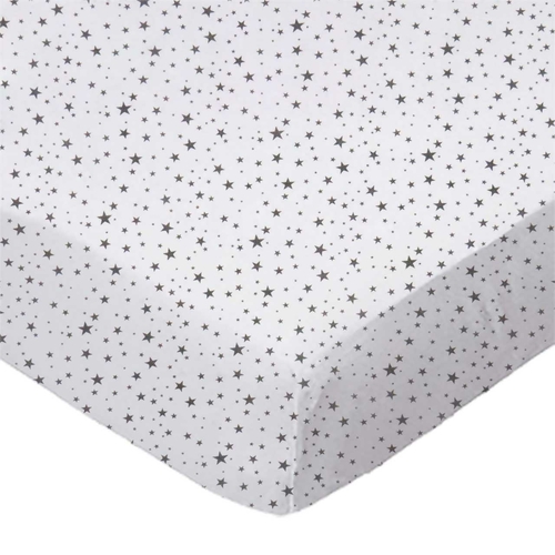 SheetWorld Fitted Crib Sheet Set - 100% Cotton Jersey - Gray Stars,