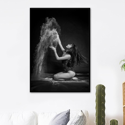 Black White Ballet Dancer Girl Wall Art