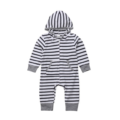  Baby Kids Boys Girls Infant Hooded Romper