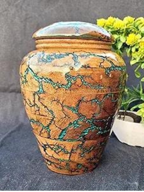 Resin and Wooden Cremation Urn for Human Ashes